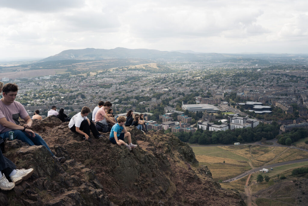 Widok na miasto Edynburg z punktu o nazwie Arthur's Seat
