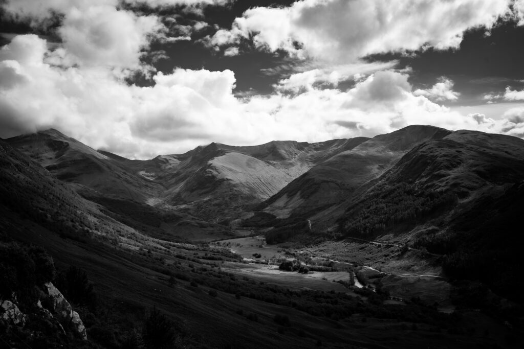 Widok z góry Ben Nevis, Szkocja, Highlandy